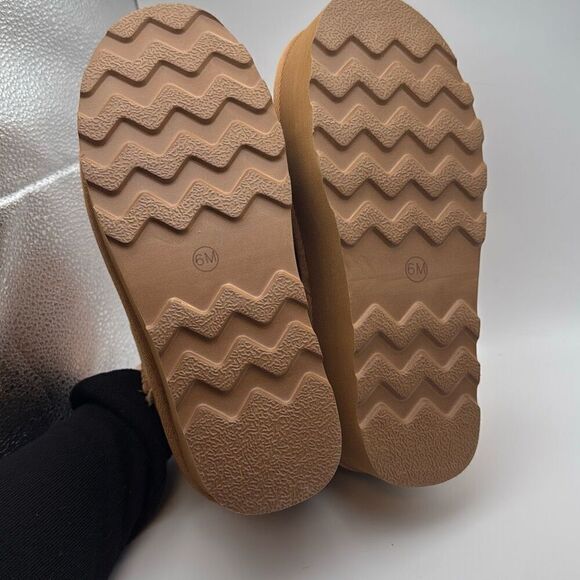 CUSHIONAIRE Hippy Womenβs Platform Ankle BootsβSIZE 6 CHESTNUT - Picture 7 of 7